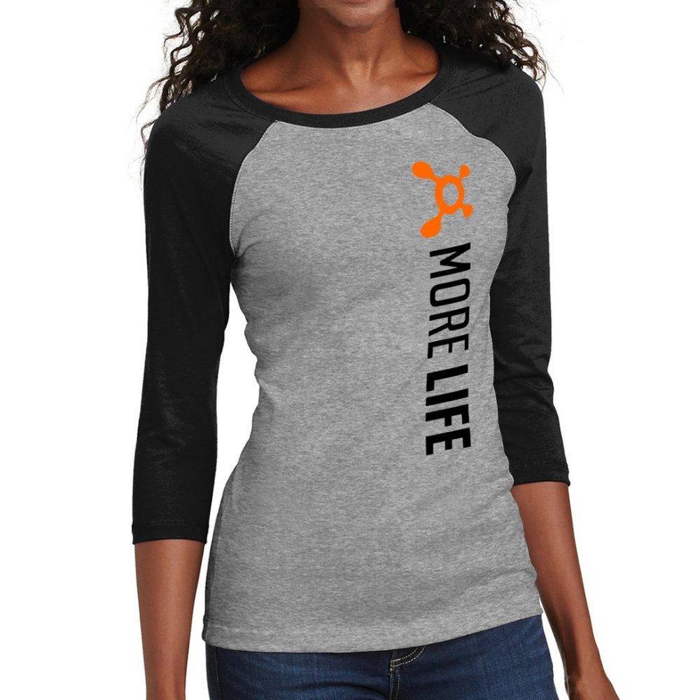 Ladies Orangetheory Baseball raglan Black/Heather